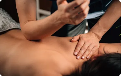 Deep tissue back massage